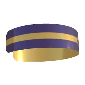 Variant Image side_stacked for Aruba Single Stripe Gold Drop / Dark Byzantium