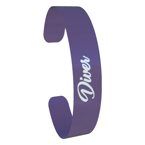 Variant Image font_angled for Diver Silver Lake Blue / Dark Byzantium