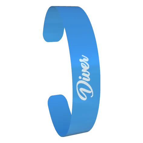 Variant Image font_angled for Diver Silver Lake Blue / Steel Blue