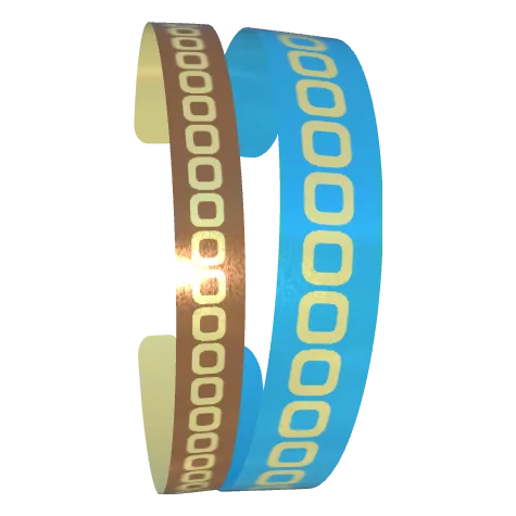 Variant Image font_angled for Partner Bangles Celery Green / Rusty Red, Celery Green / Dark Powder Blue