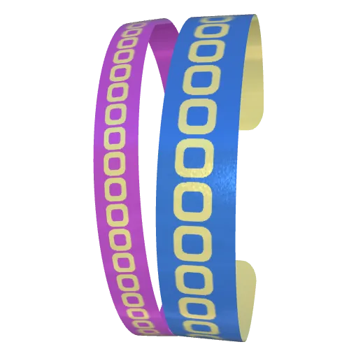Variant Image front_angled2 for Partner Bangles Celery Green / Royal Purple, Celery Green / Cerulean Blue