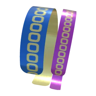 Variant Image back_angled for Partner Bangles Celery Green / Royal Purple, Celery Green / Cerulean Blue