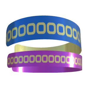 Variant Image side_stacked for Partner Bangles Celery Green / Royal Purple, Celery Green / Cerulean Blue