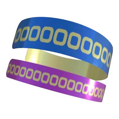 Variant Image laying_angled for Partner Bangles Celery Green / Royal Purple, Celery Green / Cerulean Blue