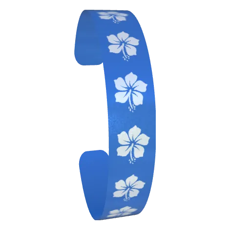Variant Image font_angled for Hawaii Flowers Silver Lake Blue / Cerulean Blue