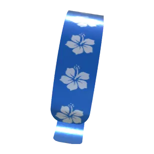 Variant Image back_angled for Hawaii Flowers Silver Lake Blue / Cerulean Blue
