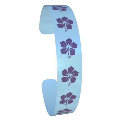 Variant Image font_angled for Hawaii Flowers Dark Byzantium / Pale Blue