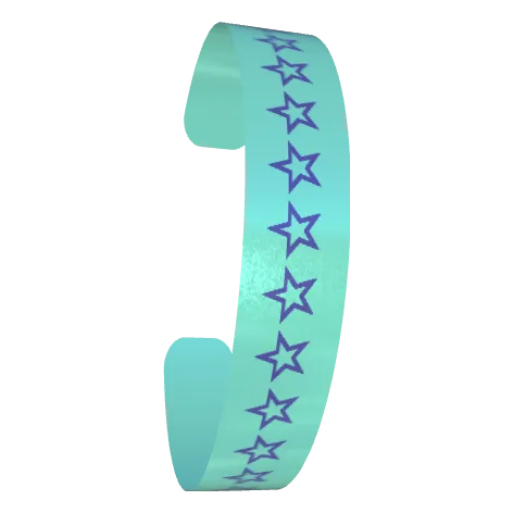 Variant Image font_angled for Hollow Star Silver Lake Blue / Cerulean Blue