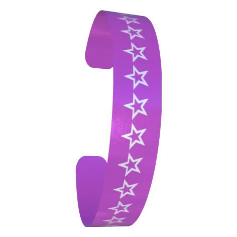 Variant Image font_angled for Hollow Star Silver Lake Blue / Royal Purple